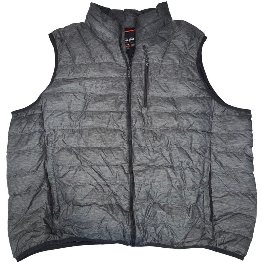 Hawke & Co Sport Down Puffer Vest Mens XXL Gray Full Zip Performance